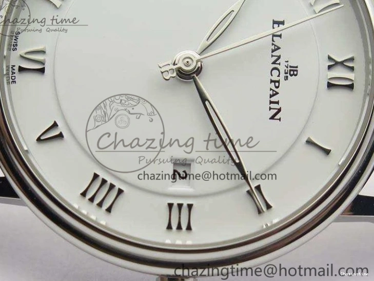 0326 Villeret 6651 SS ZF 1:1 Best Edition White Dial On Black Leather Strap A Practical 8098